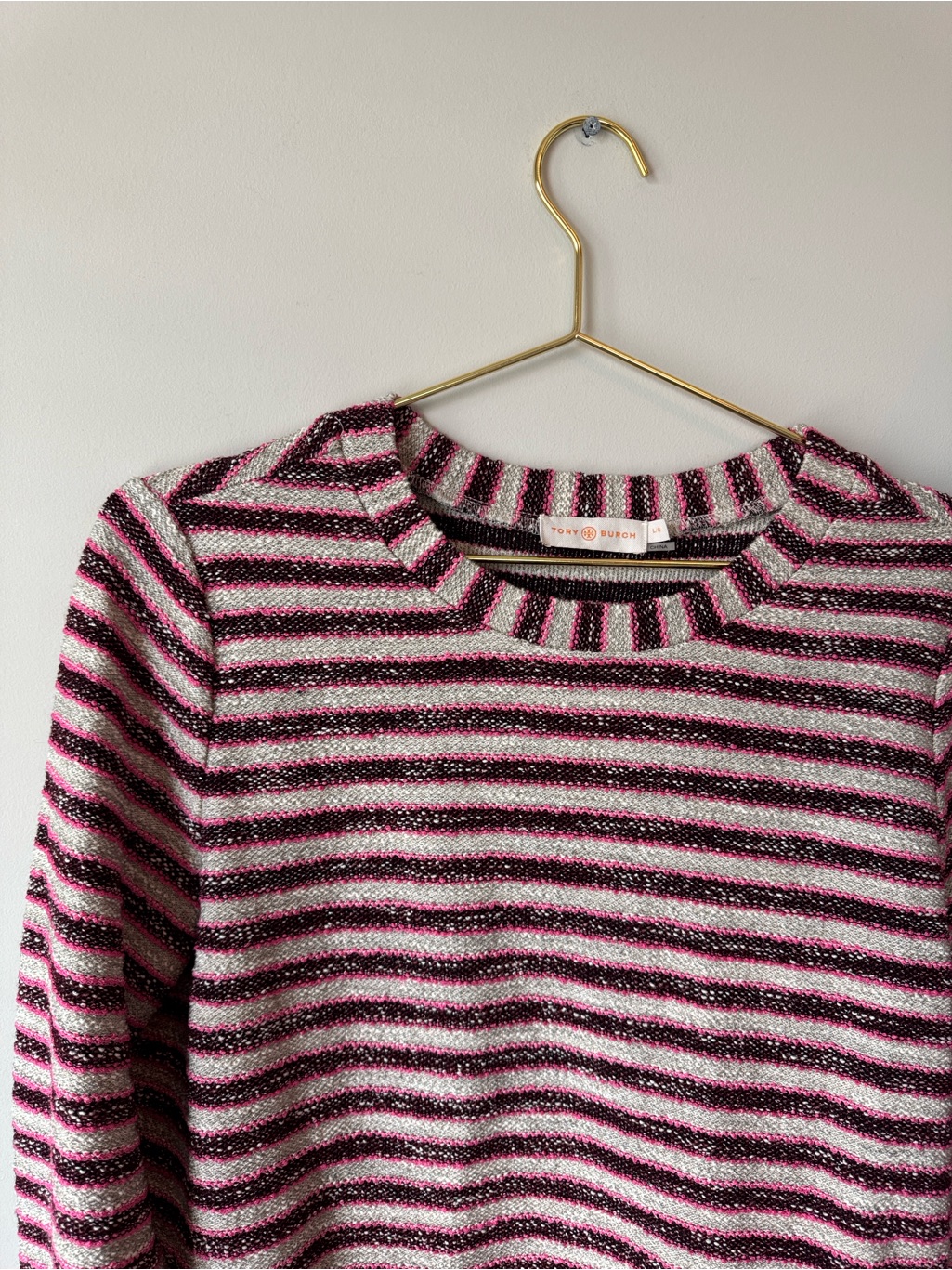 Tory Burch Striped Crewneck Sweater